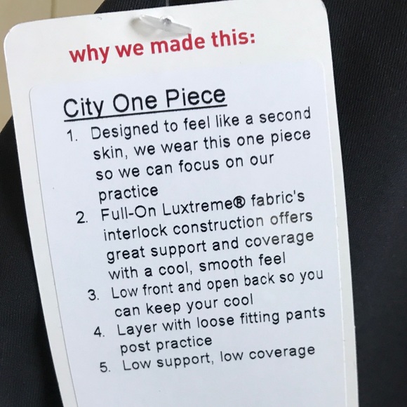 NWT BLACK LULULEMON CITY ONE PIECE - - Size 6 - Picture 6 of 8